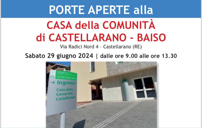 Sabato 29 giugno, porte aperte alla Casa della Comunità